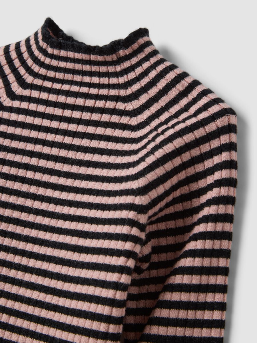 Pink striped viscose-blend crew-neck jumper_2