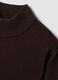 Brown long-sleeve top with raised neck, regular fit_5