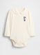 White baby bodysuit with collar_0