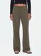 Jogger verde flare in cotone organico elasticizzato_1