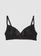 Black padded stretch organic cotton bra_2