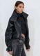 Black Oversized Faux Leather Jacket_6