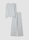 Grey stretch viscose pyjamas with crew neck_2