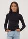 Black pure organic cotton top with high neck_1