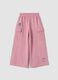 Pink cotton-blend cargo trousers with Lilo & Stitch theme_0