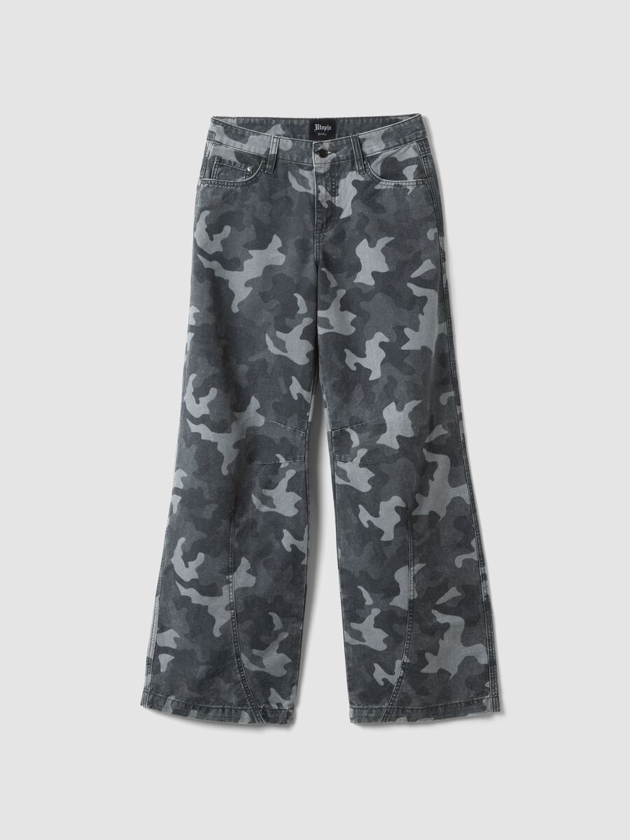 Dark Camo Wide-Leg Denim_1