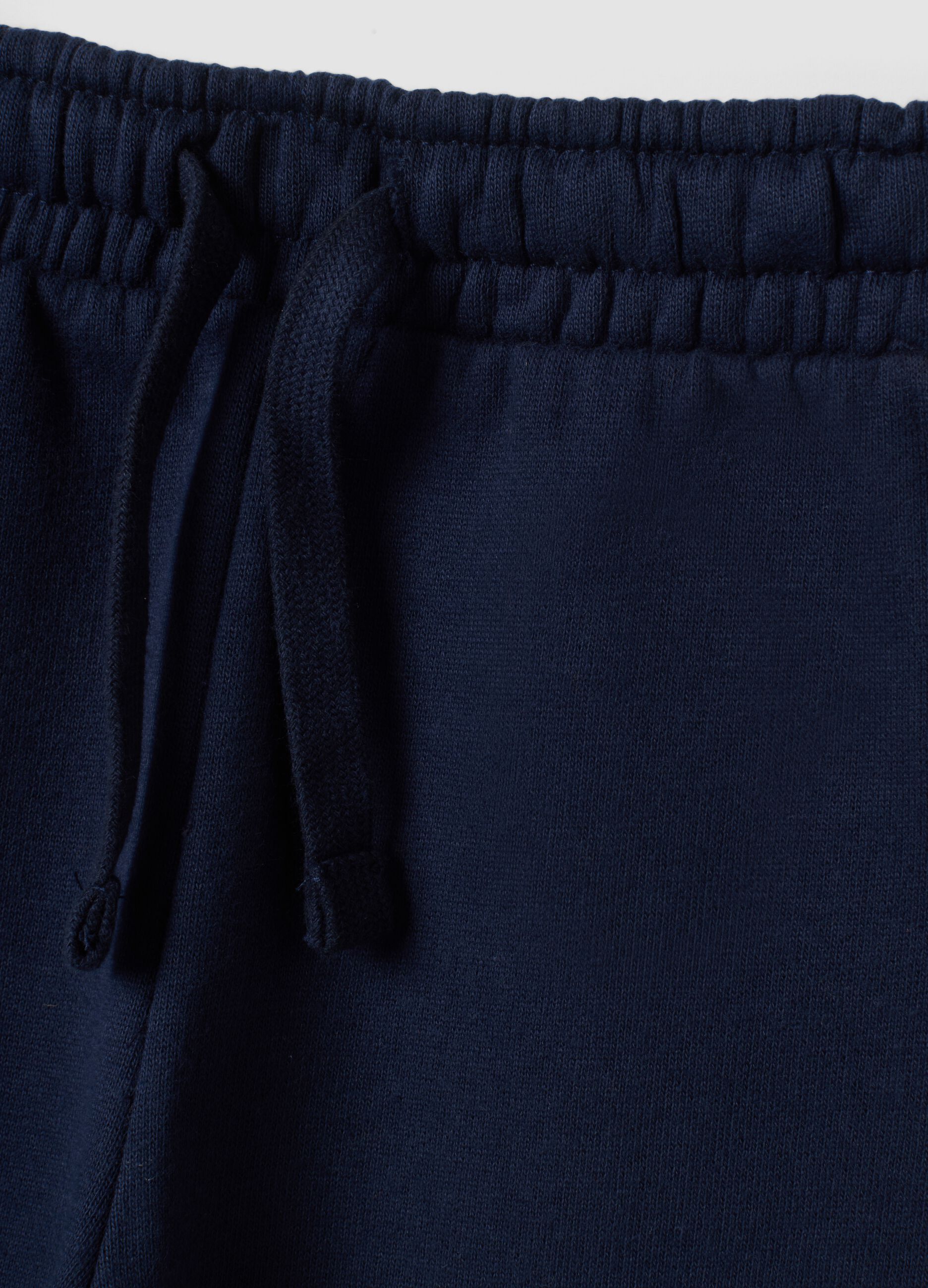 Completo jogging blu in puro cotone over fit con animaletto