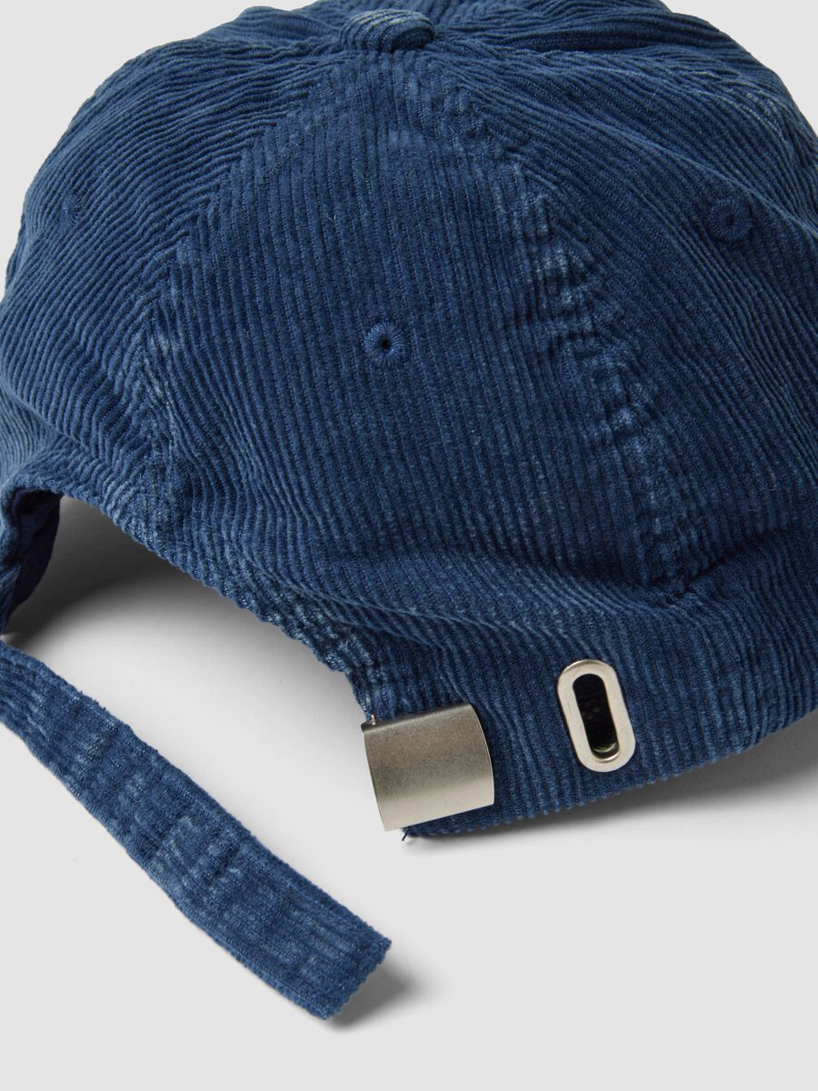 Ribbed pure cotton denim baseball cap_2