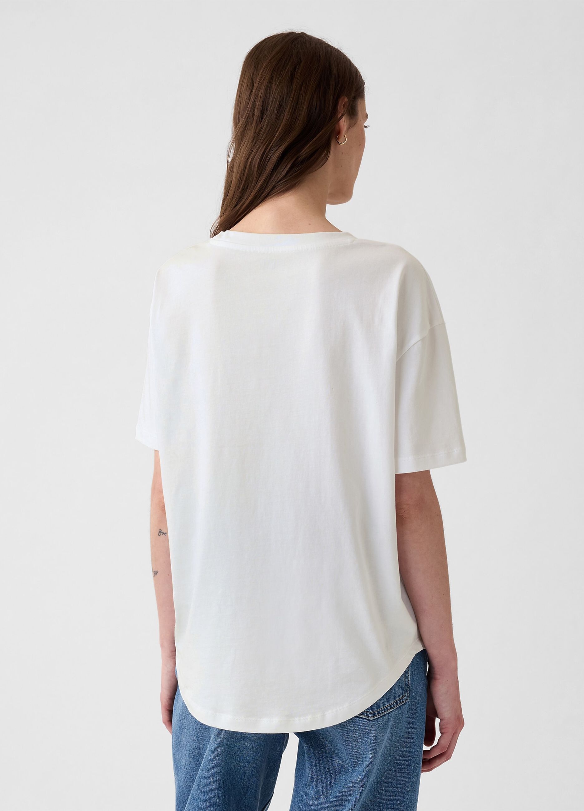 White Short Sleeve Cotton T-Shirt