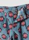 Light Blue Ribbed Stretch Cotton Patterned Trousers_1
