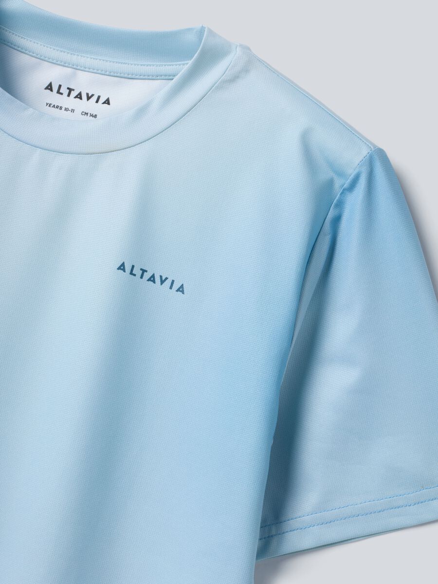 ALTAVIA COURT blue sports T-shirt in stretch technical fabric with tie-dye effect for boys_5