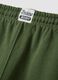 Green cotton-blend joggers with drawstring waist_3