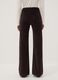 Brown bootcut stretch cotton jeans_2