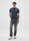 Blue pure cotton T-shirt with regular fit_1