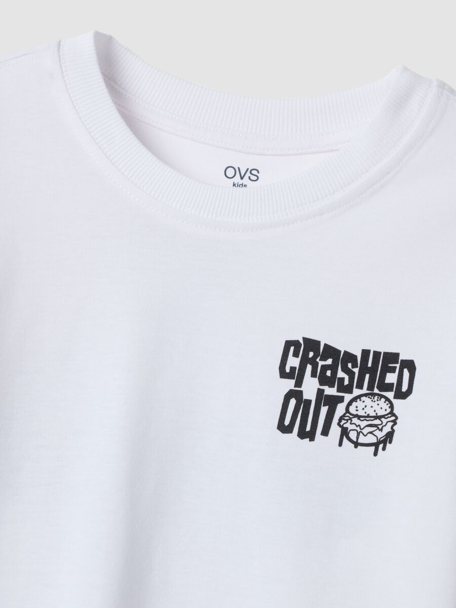 White organic cotton relaxed-fit T-shirt with print_1