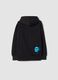 Black cotton-blend hoodie with Los Angeles graffiti print_1