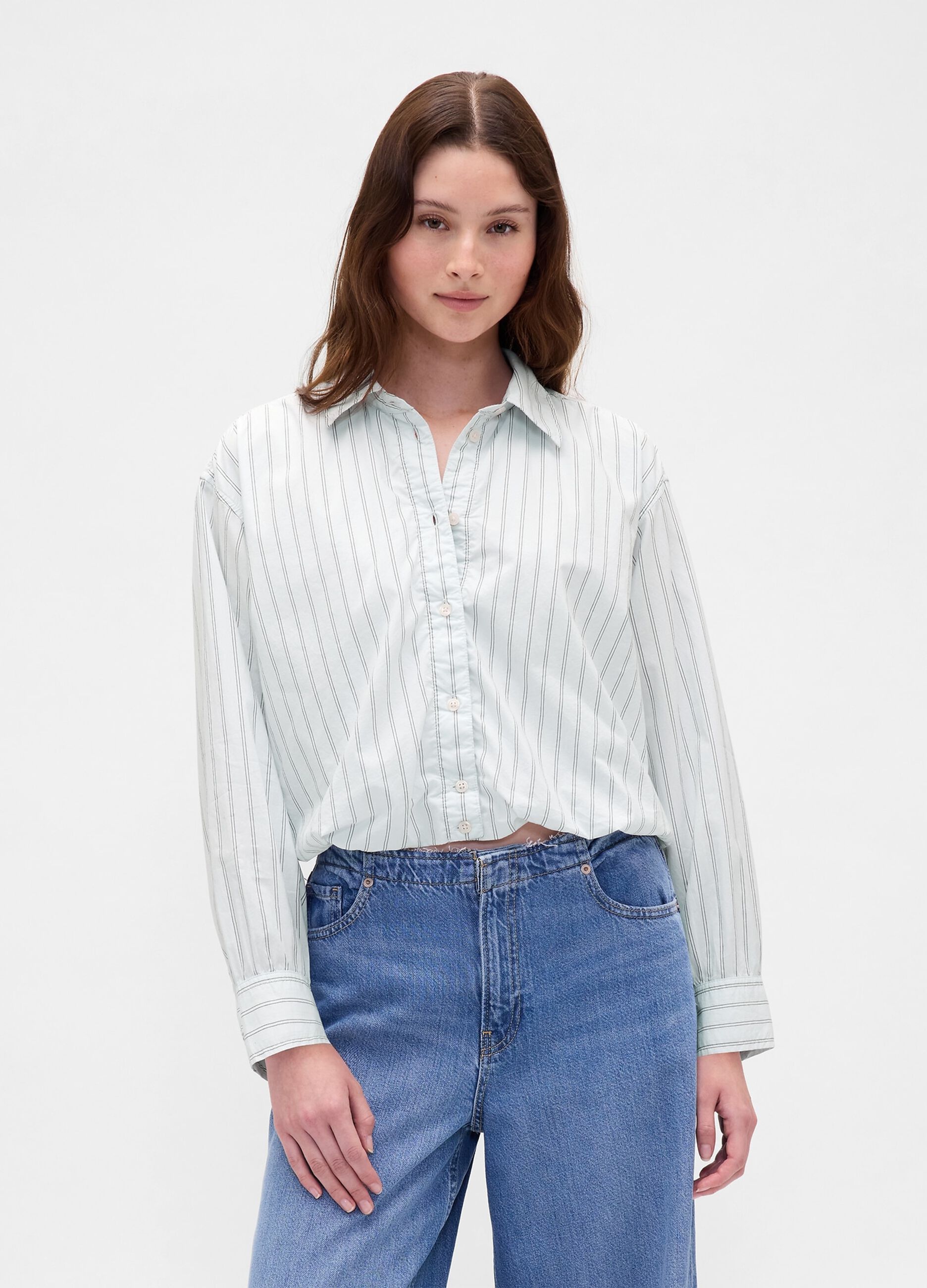 Blue Striped Cotton Shirt