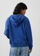 Navy blue cotton-blend hoodie with zip and GAP logo_2