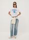 White pure cotton T-shirt with Stitch print, regular fit_1