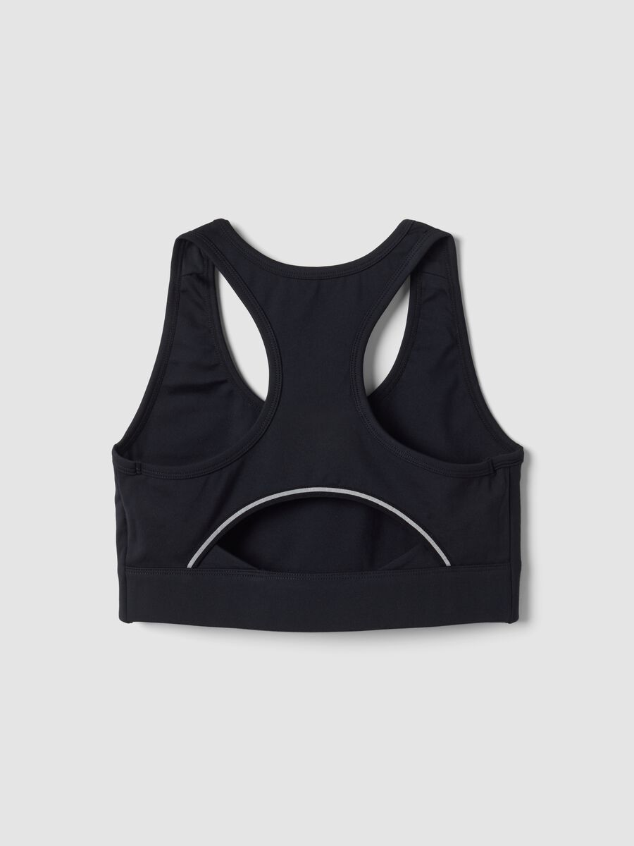 Reggiseno sportivo nero in tessuto elasticizzato traspirante ALTAVIA STUDIO_5