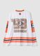 White pure cotton T-shirt with Anaheim Ducks print_2