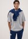 Grey pure cotton T-shirt with Lakers print_0