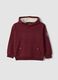 Purple cotton-blend hoodie with crew neck_0