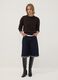 Maglia marrone in lana elasticizzata a girocollo_1