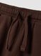 Pantaloni jogger marrone in puro cotone organico_2