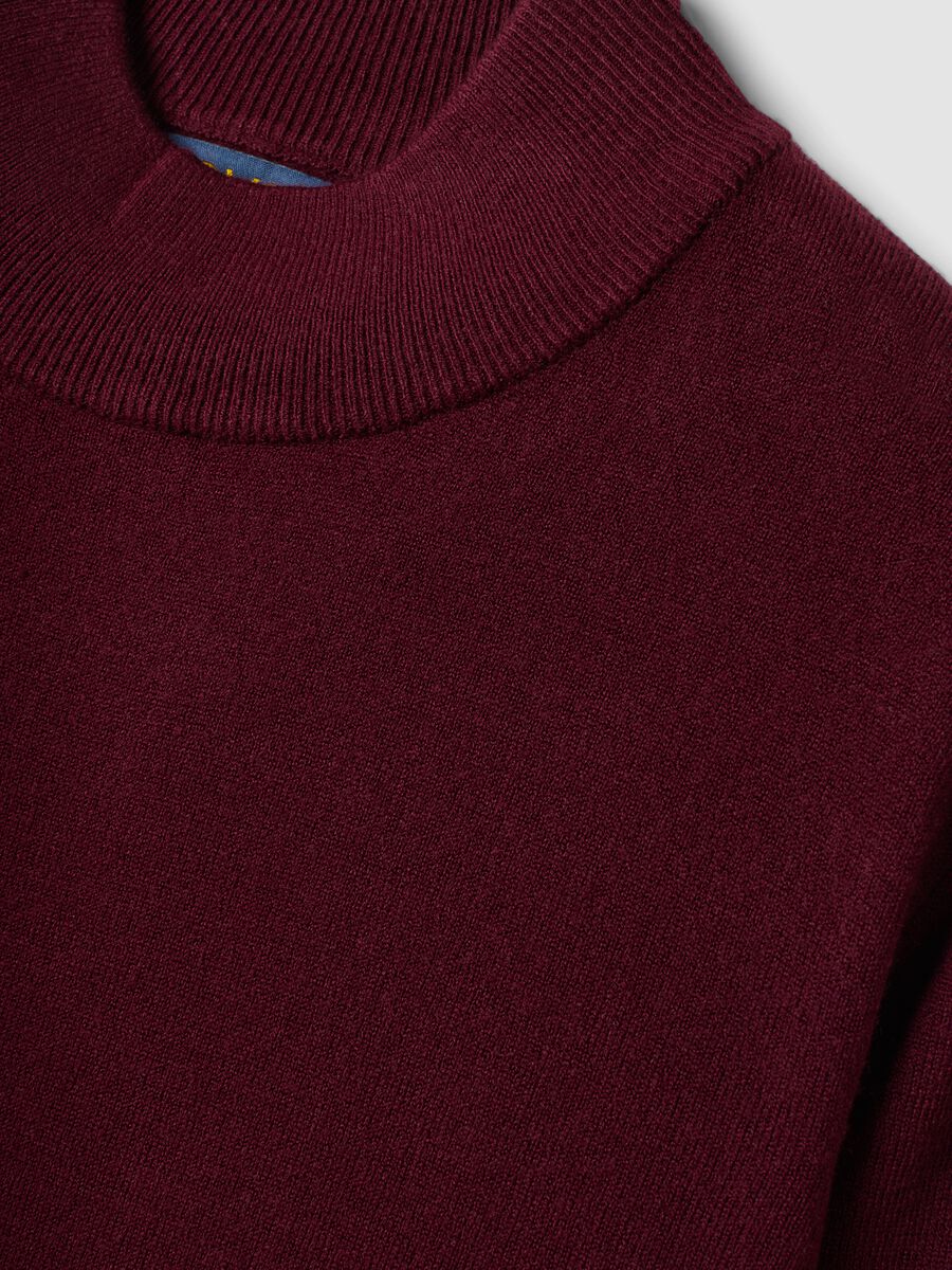 Purple long-sleeved top with high neck, regular fit_5