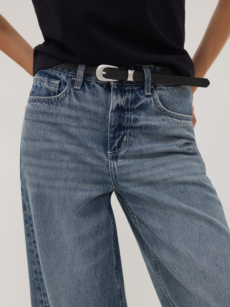 Pure cotton denim balloon-fit jeans_3