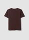Brown crew-neck T-shirt in pure organic cotton, regular fit_2