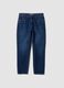 Regular tapered pure cotton denim jeans_4