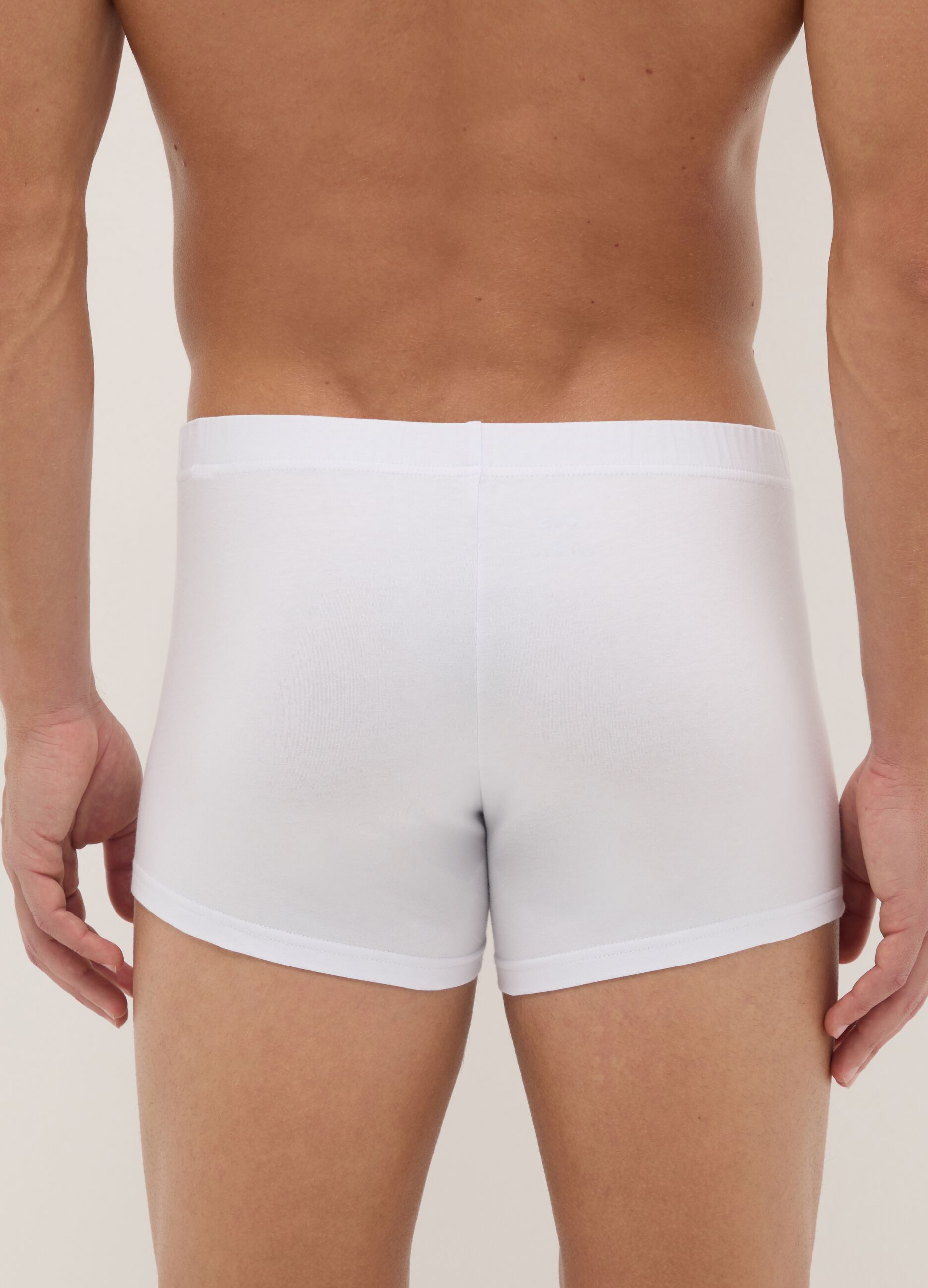 Multipack of white boxer shorts in stretch cotton regular fit