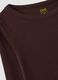 T-shirt marrone in puro cotone con girocollo regular fit_5