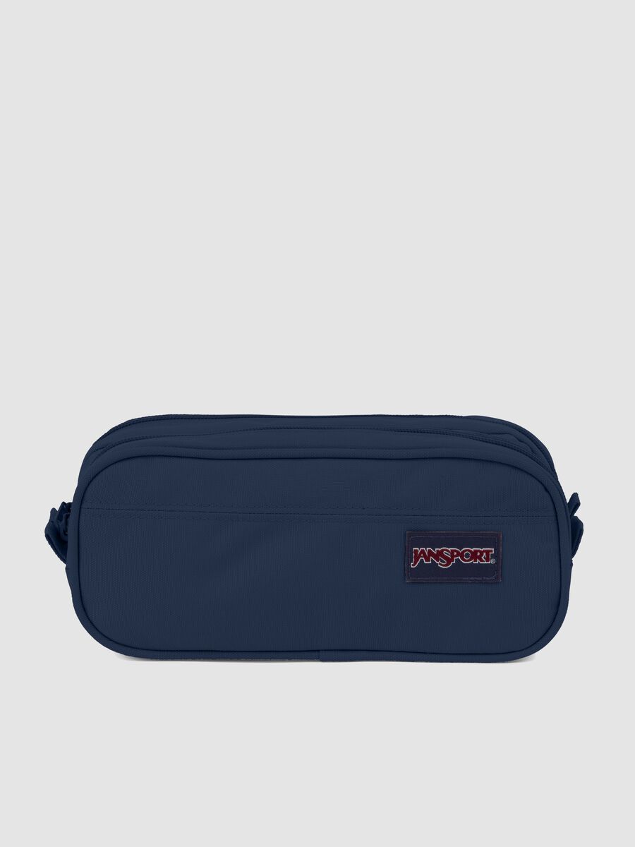 Blue double-compartment pencil case_0
