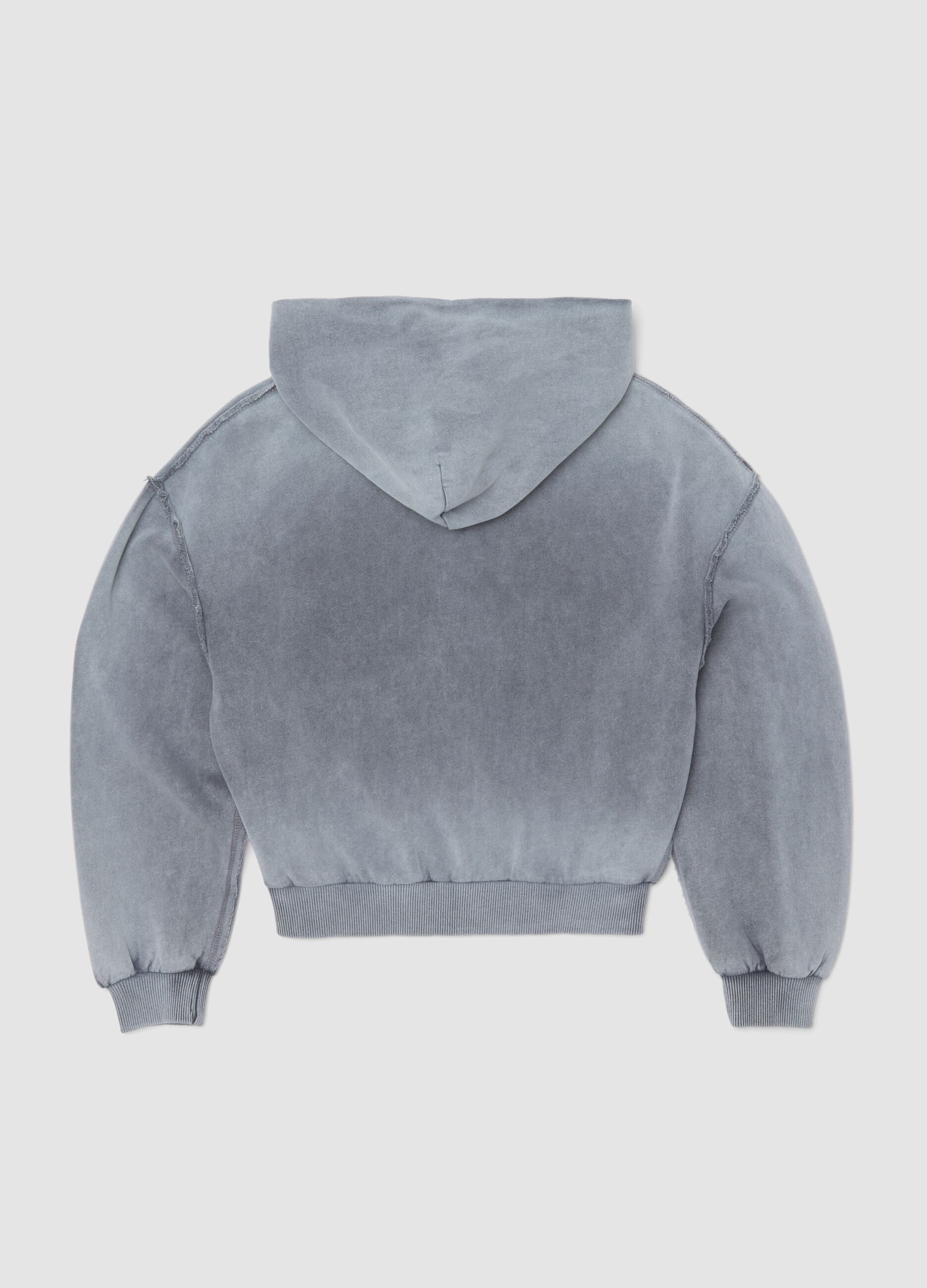 هودي Sunfaded بسحّاب كامل باللون الرمادي Vintage Grey