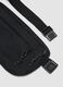 Black sports waist bag with adjustable belt and double zip_2