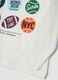 T-shirt bianca in puro cotone organico con stampa college_3