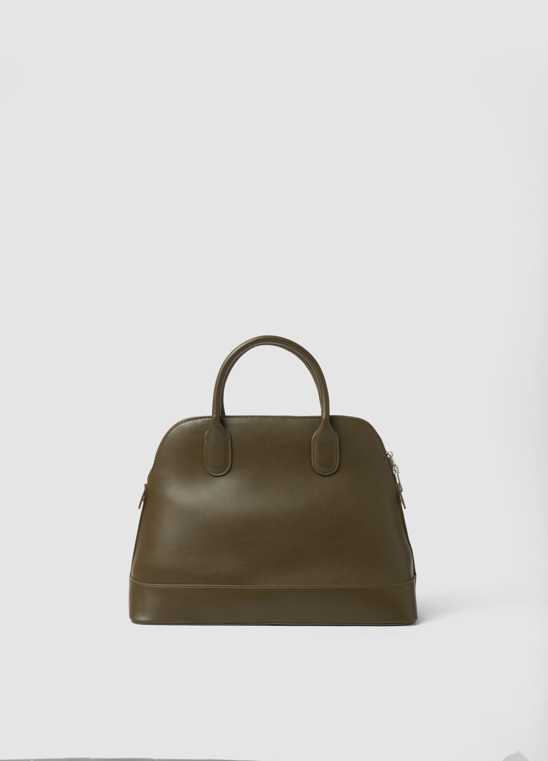 Green bag with zip closure