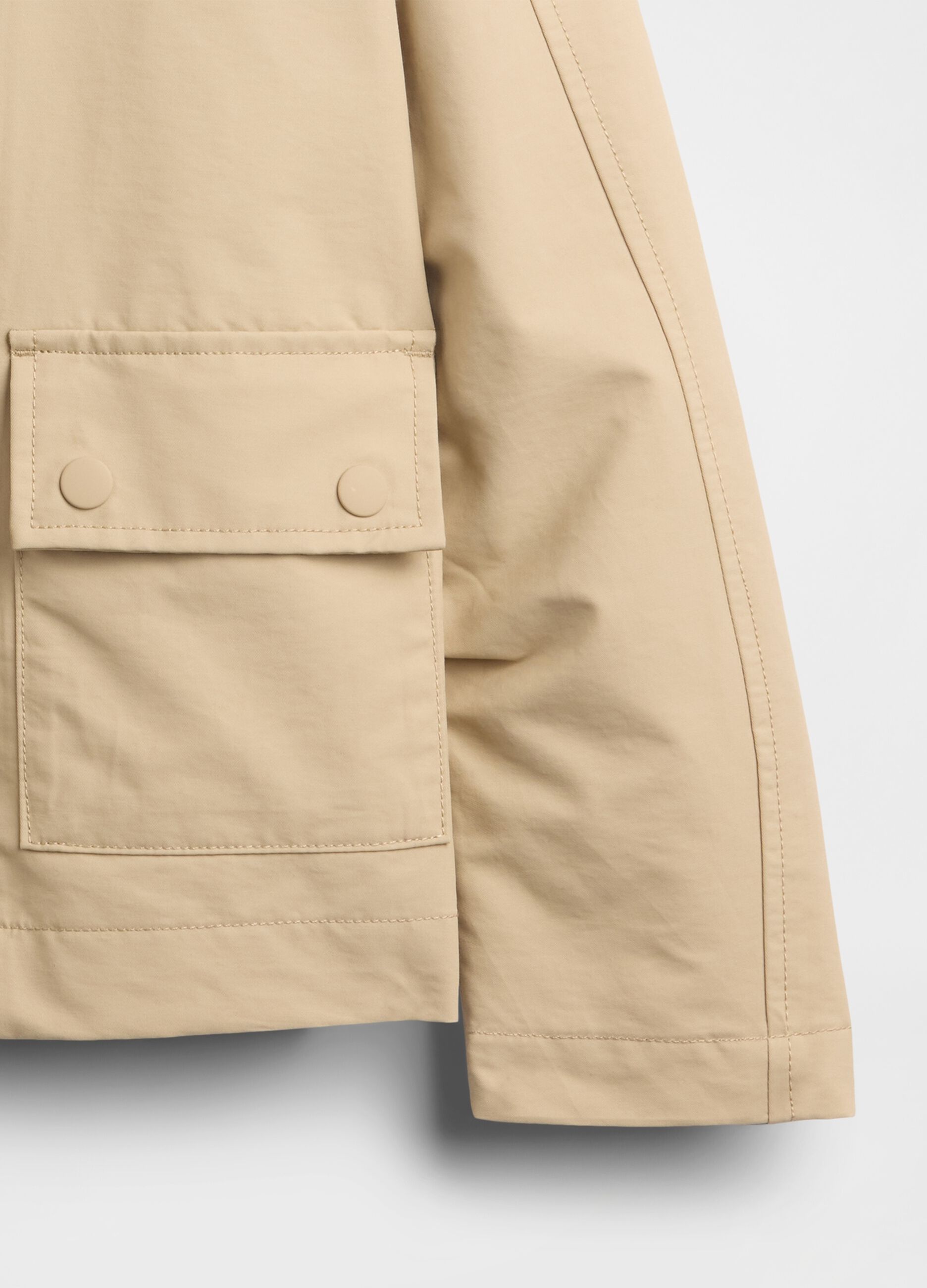 Beige hooded jacket for girls