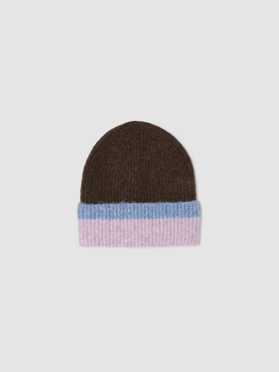 Purple ribbed stretch-wool beanie_0