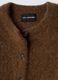 Brown crew-neck alpaca and stretch wool cardigan_1