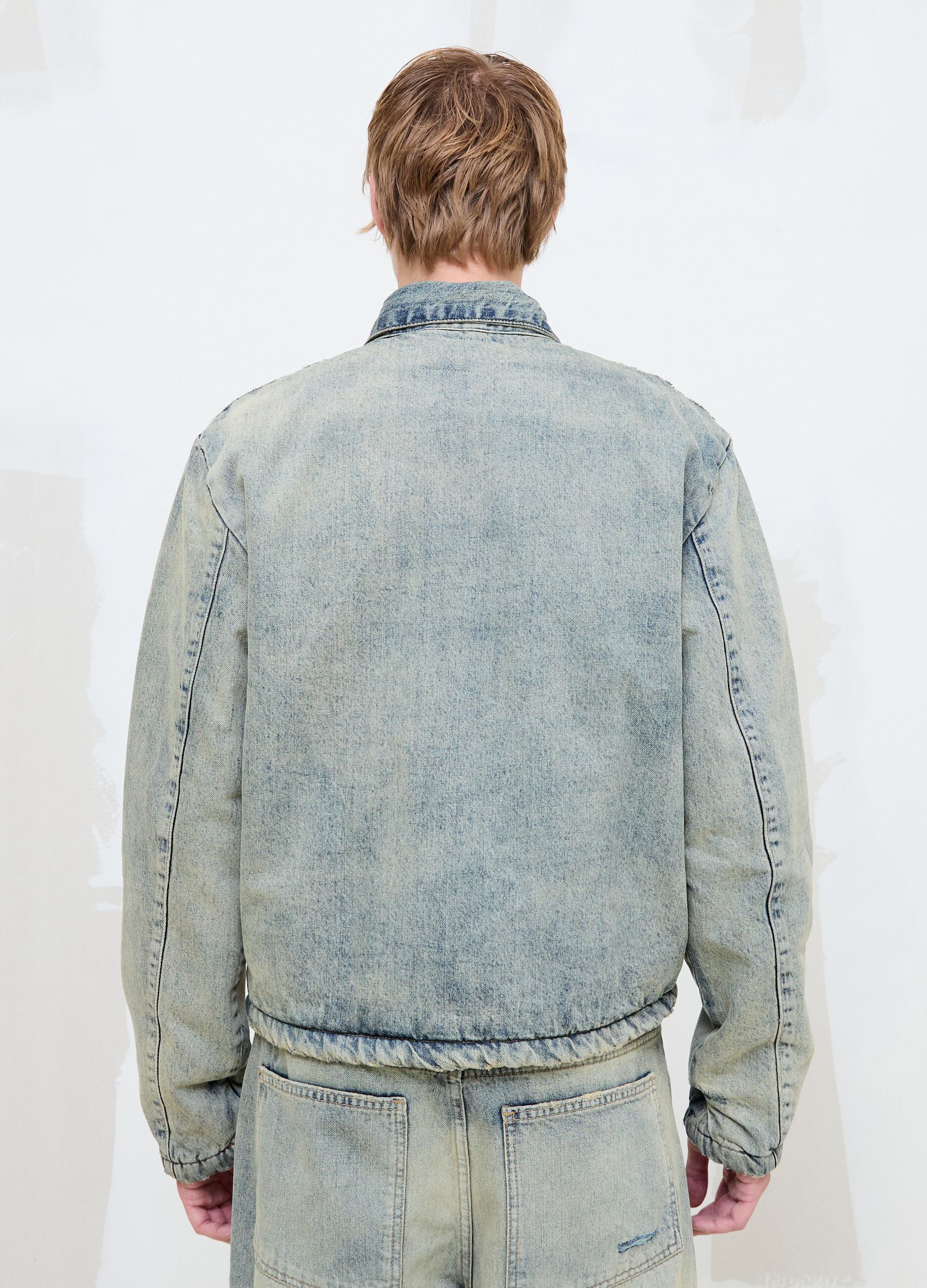Vintage Light Blue Padded Denim Jacket