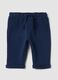 Pantaloni blu in puro cotone organico_0