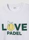 White pure cotton T-shirt with front print_5
