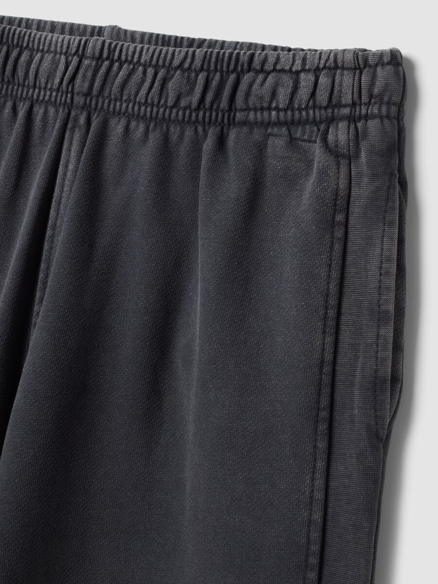 Grey wide-leg trousers in pure cotton_2