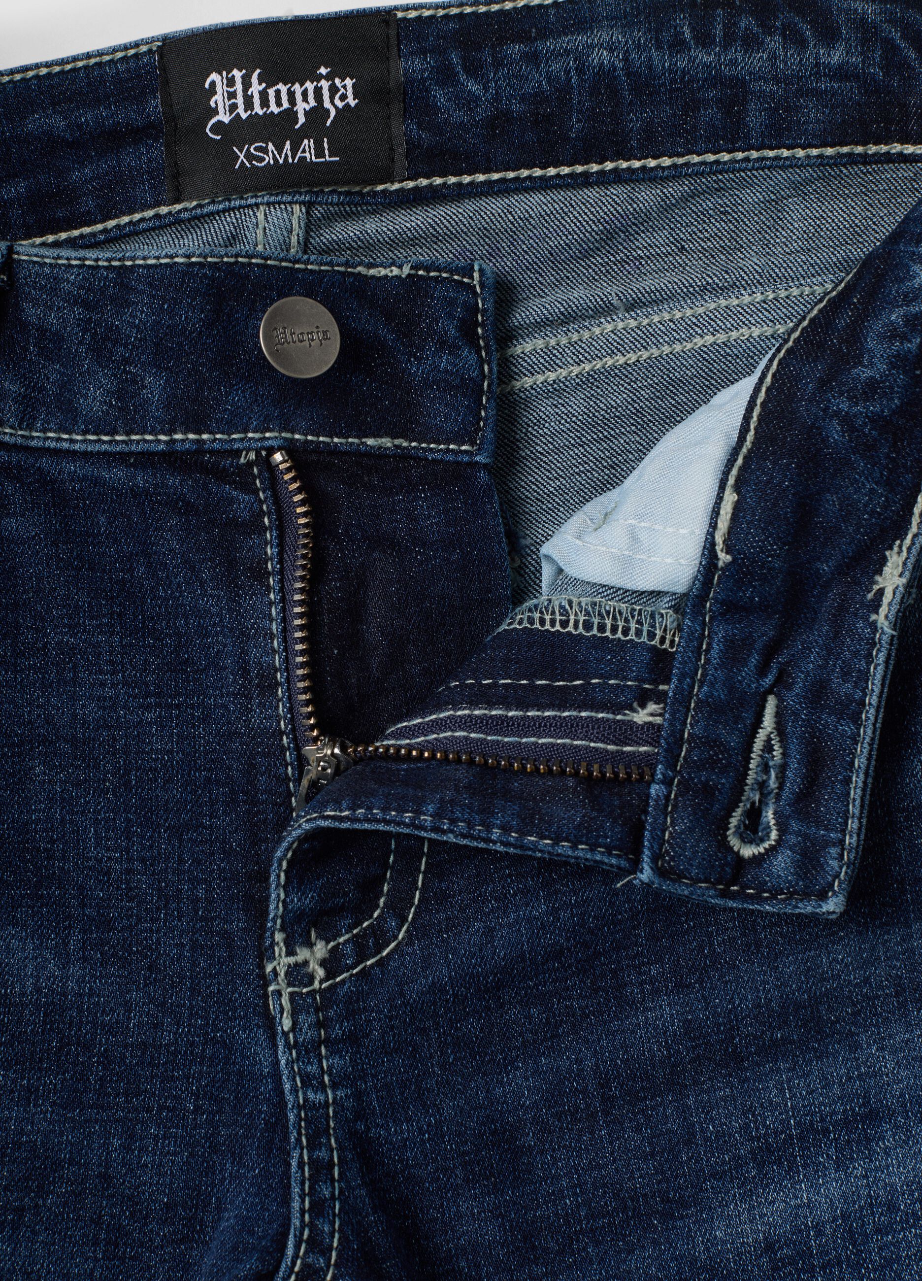 Slim Flare Denim Dark Blue Washed
