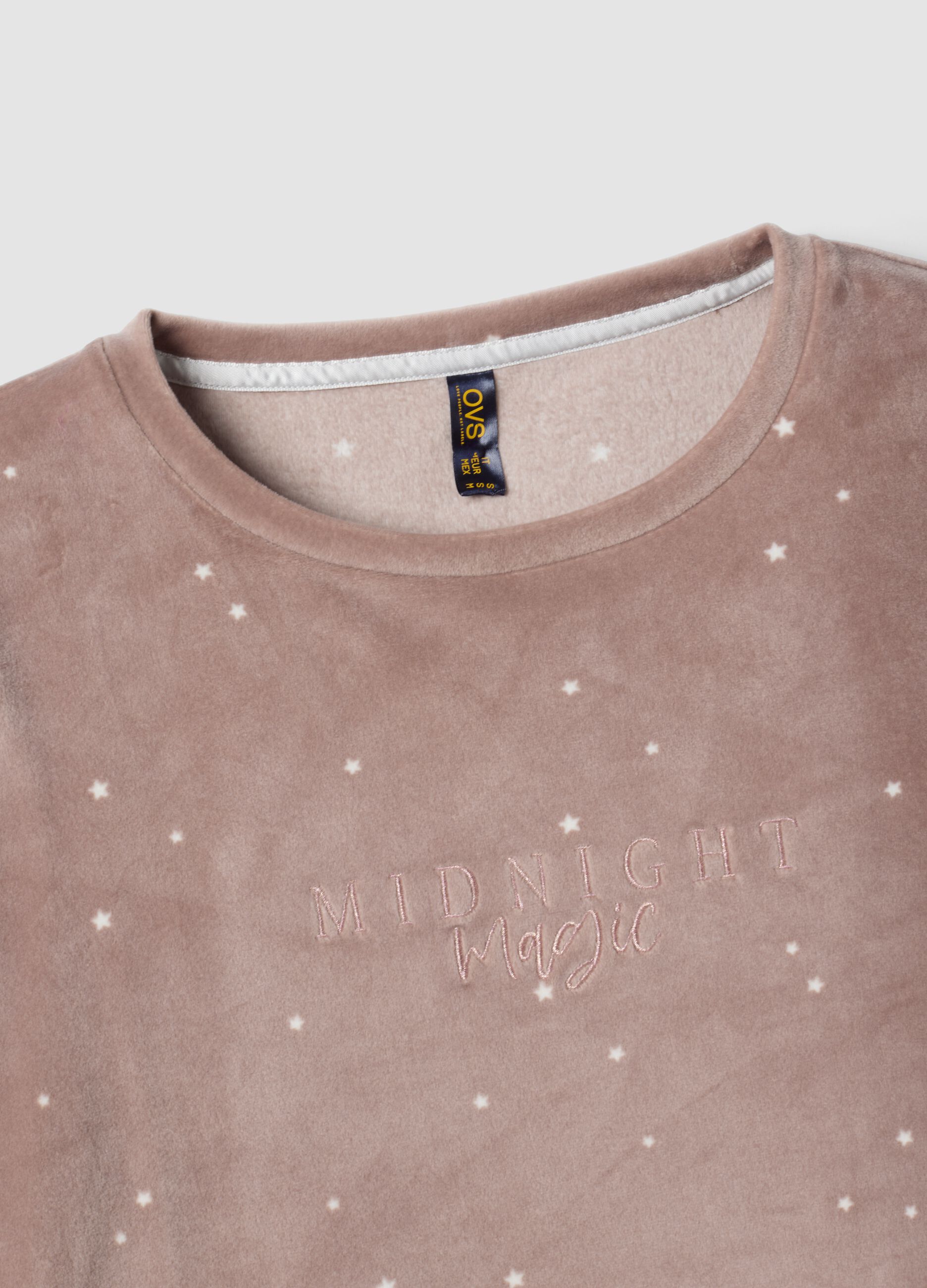 Pink stretch crew-neck top