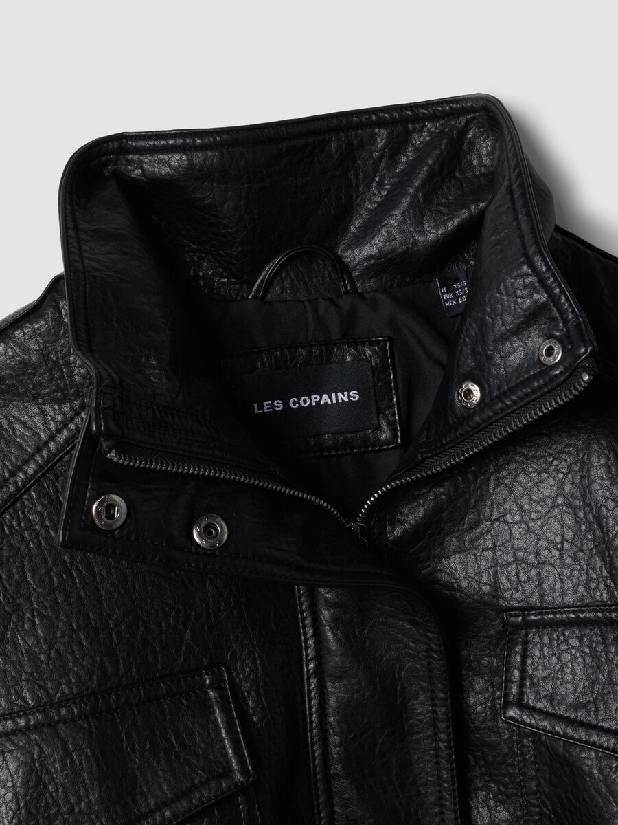 Black viscose-blend jacket with zip_1